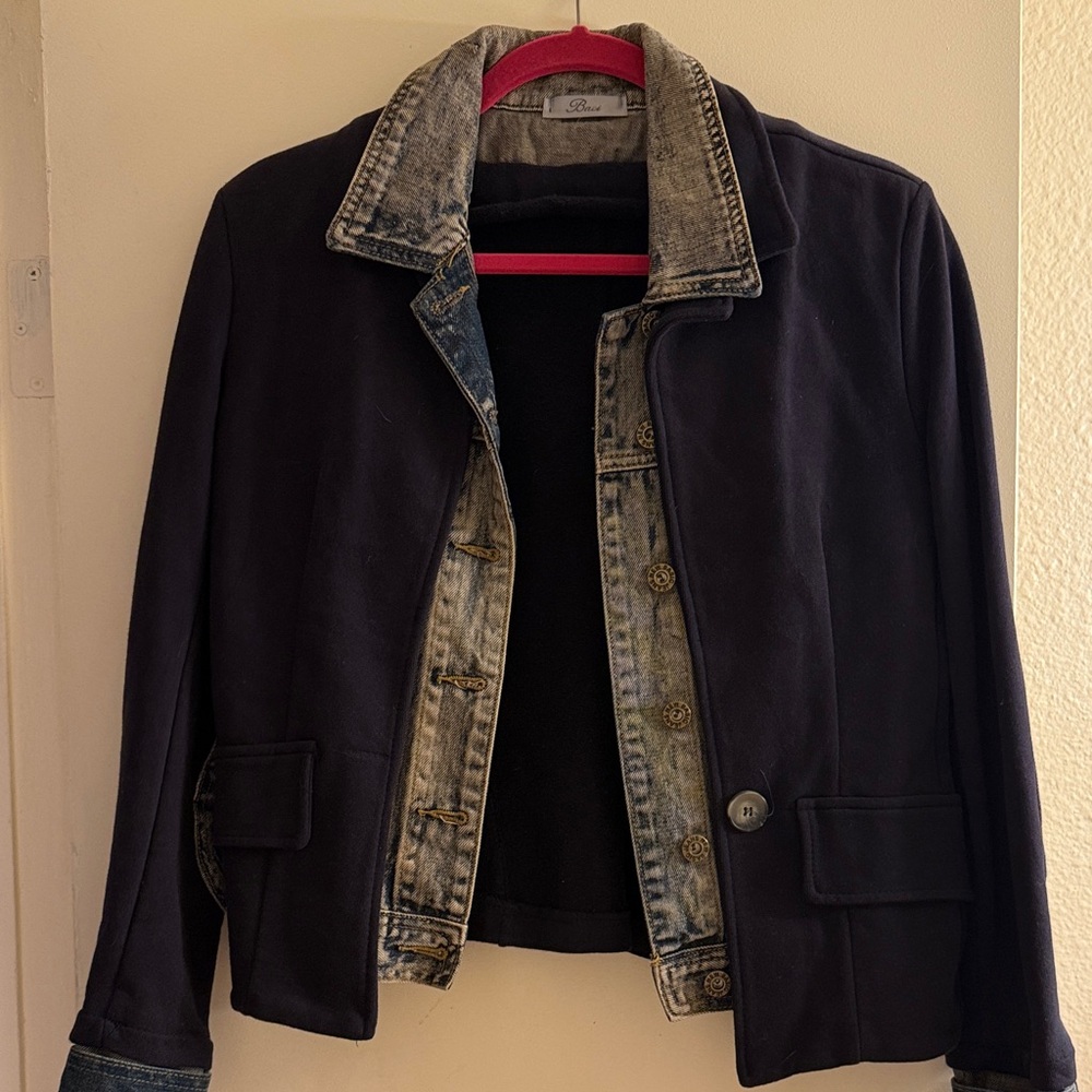 Baci blazer Jacket with Denim Trim